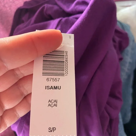 NWT• BABATON Isamu T-Shirt Purple Acai Rayon Spandex Soft Tee NWT Size S - Picture 6 of 10